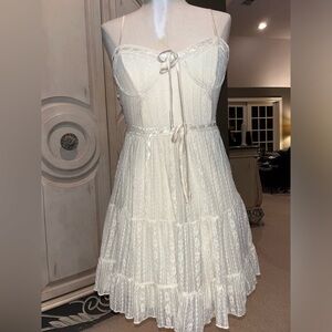 Lace bustier mini dress boho girly mini dress